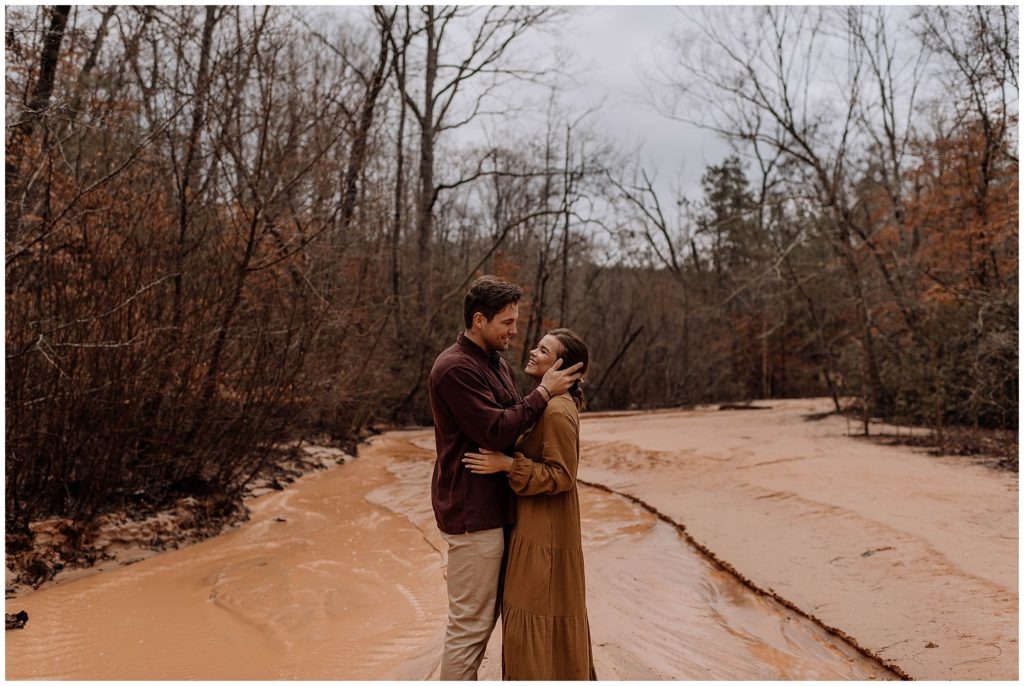 Couple holding each other at Providence Canyon
