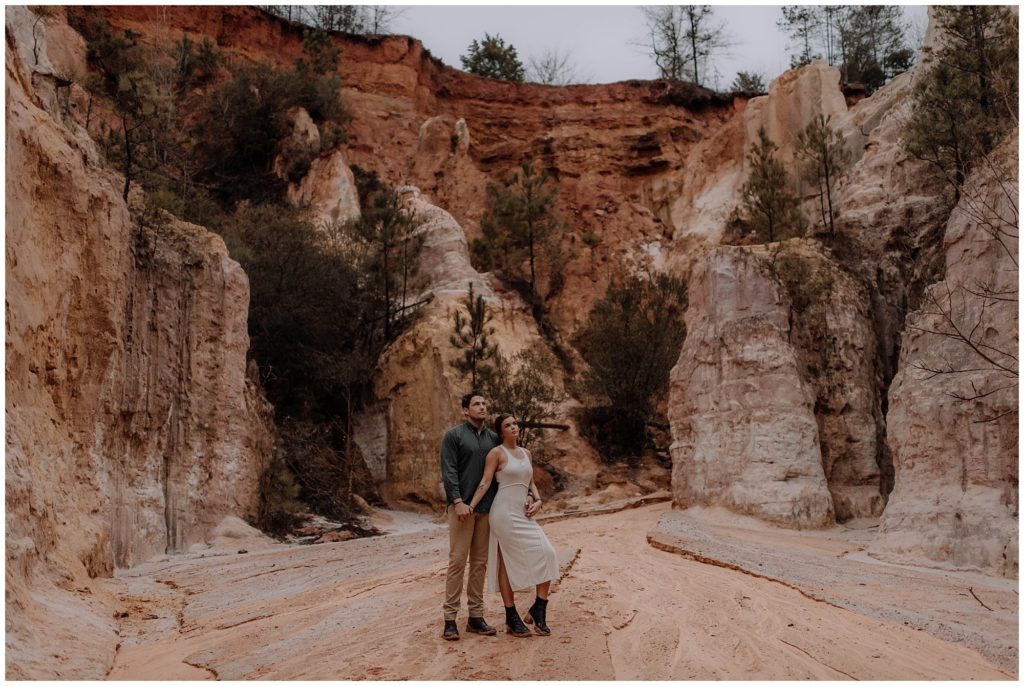 Bride and groom at Providence Canyon